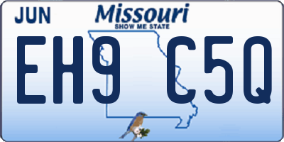 MO license plate EH9C5Q