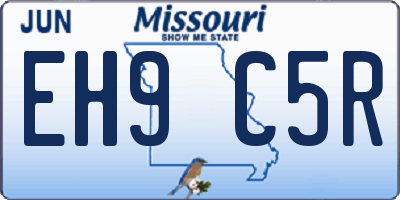 MO license plate EH9C5R