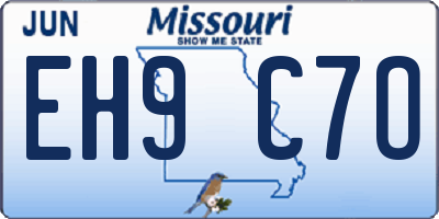 MO license plate EH9C7O