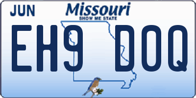 MO license plate EH9D0Q