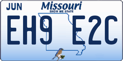 MO license plate EH9E2C