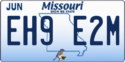 MO license plate EH9E2M