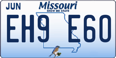 MO license plate EH9E6O