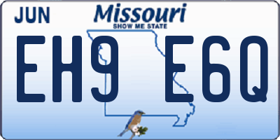 MO license plate EH9E6Q