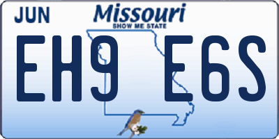 MO license plate EH9E6S