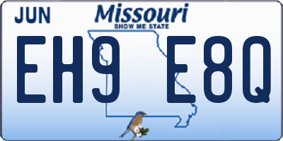 MO license plate EH9E8Q