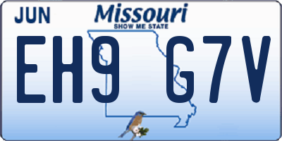 MO license plate EH9G7V