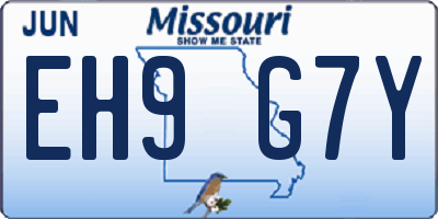 MO license plate EH9G7Y
