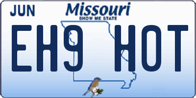 MO license plate EH9H0T