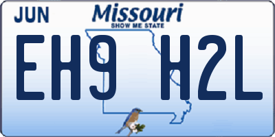MO license plate EH9H2L