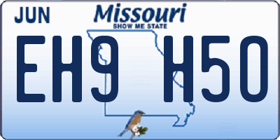 MO license plate EH9H5O