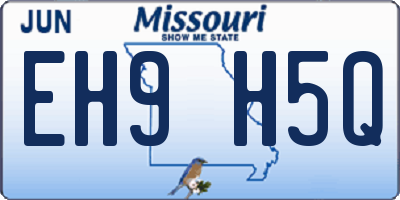 MO license plate EH9H5Q