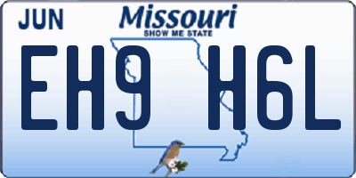 MO license plate EH9H6L