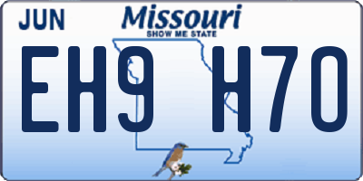 MO license plate EH9H7O