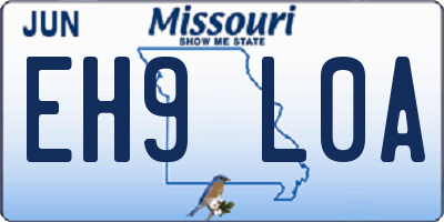 MO license plate EH9L0A