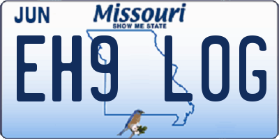 MO license plate EH9L0G