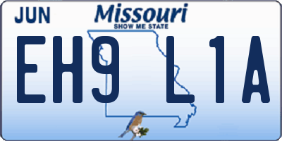 MO license plate EH9L1A