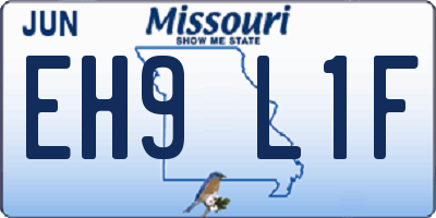 MO license plate EH9L1F