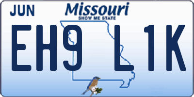 MO license plate EH9L1K