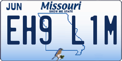 MO license plate EH9L1M