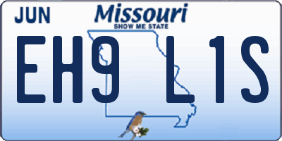 MO license plate EH9L1S