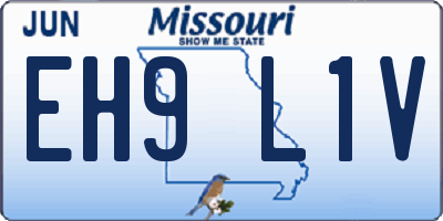 MO license plate EH9L1V