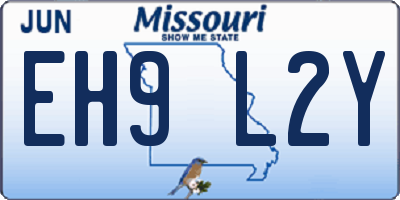 MO license plate EH9L2Y