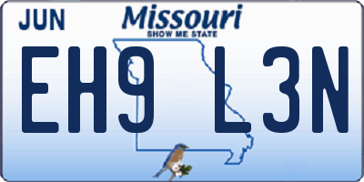 MO license plate EH9L3N