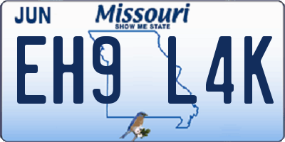 MO license plate EH9L4K