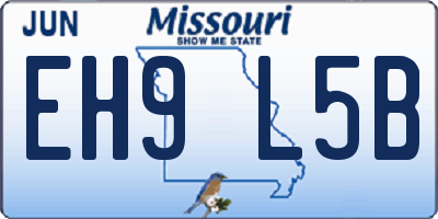 MO license plate EH9L5B
