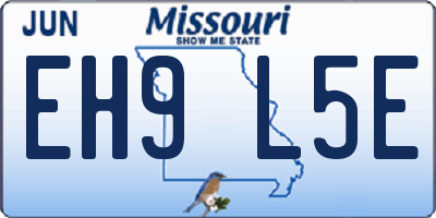 MO license plate EH9L5E