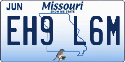 MO license plate EH9L6M