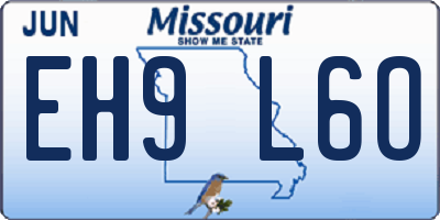 MO license plate EH9L6O