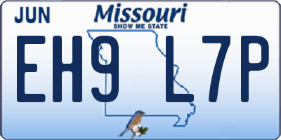 MO license plate EH9L7P