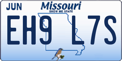 MO license plate EH9L7S