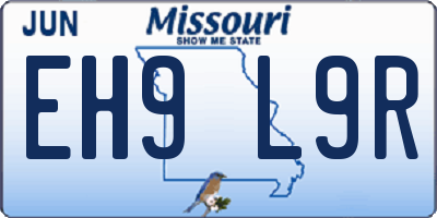 MO license plate EH9L9R