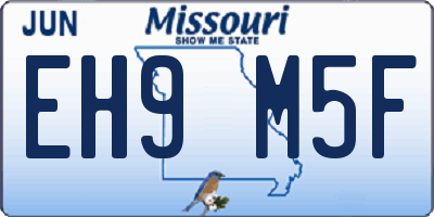 MO license plate EH9M5F