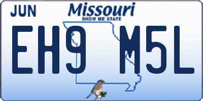 MO license plate EH9M5L