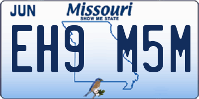 MO license plate EH9M5M