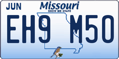 MO license plate EH9M5O