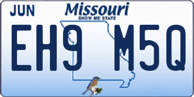 MO license plate EH9M5Q