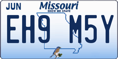 MO license plate EH9M5Y