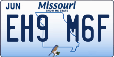 MO license plate EH9M6F