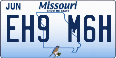 MO license plate EH9M6H