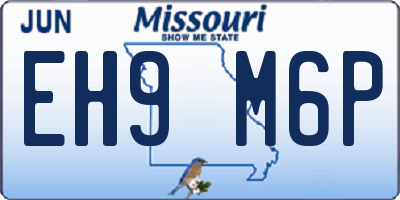 MO license plate EH9M6P