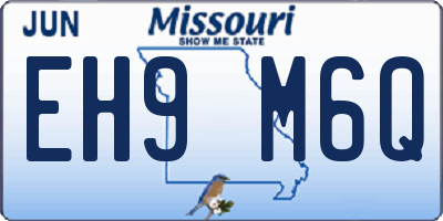 MO license plate EH9M6Q