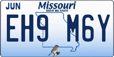 MO license plate EH9M6Y