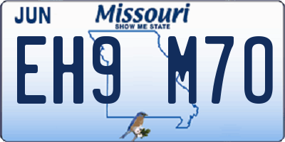 MO license plate EH9M7O