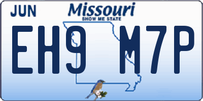 MO license plate EH9M7P