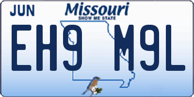 MO license plate EH9M9L